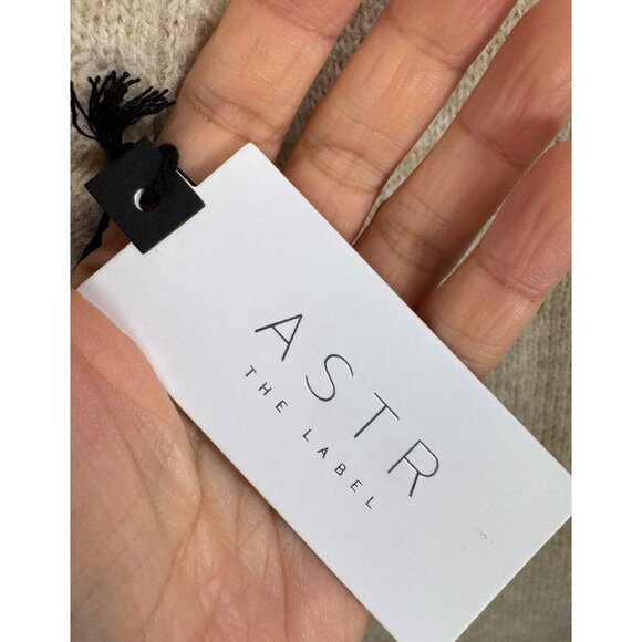 ASTR All in Favor Mixed‎ Stitch cardigan tan wool blend old money sz XL - Picture 5 of 8